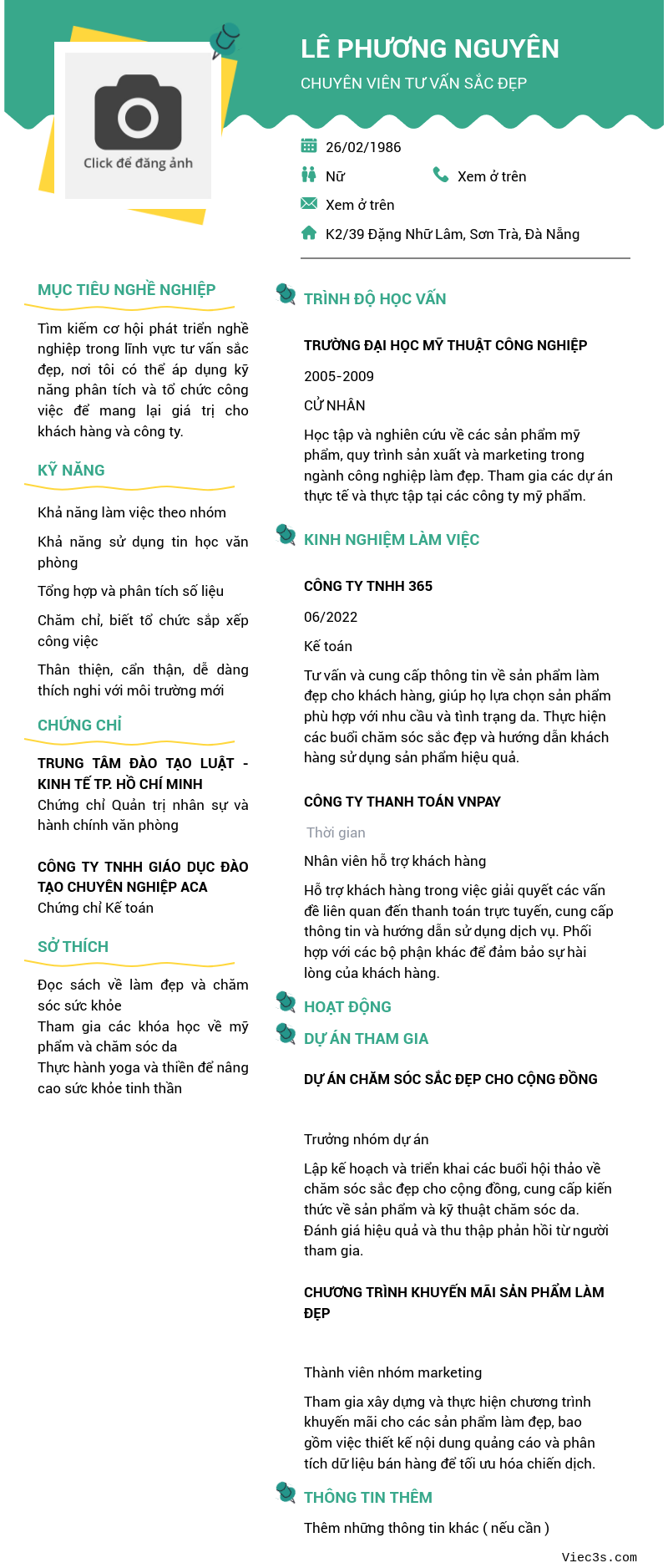 CV ứng viên