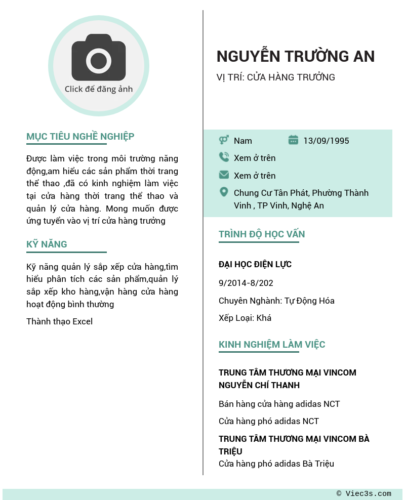 CV ứng viên