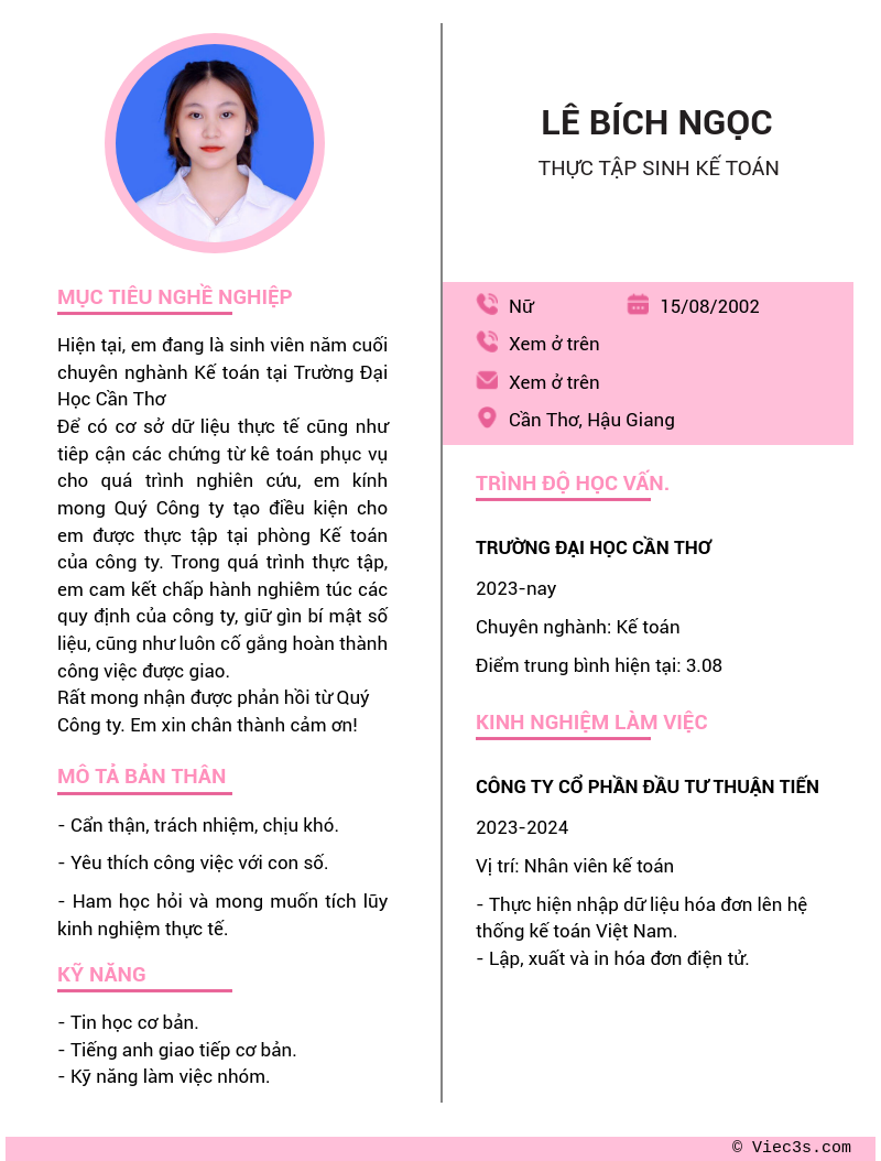 CV ứng viên