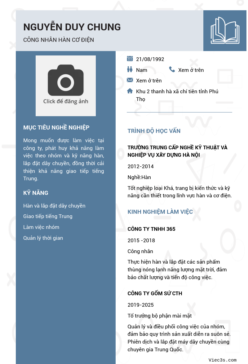 CV ứng viên