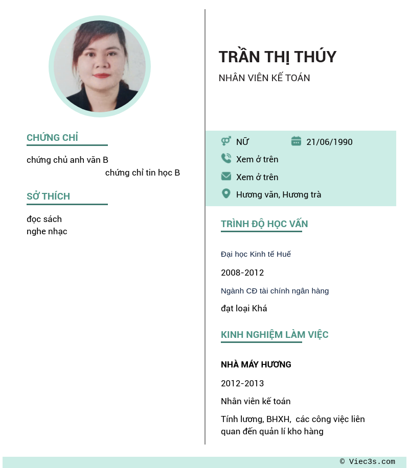 CV ứng viên