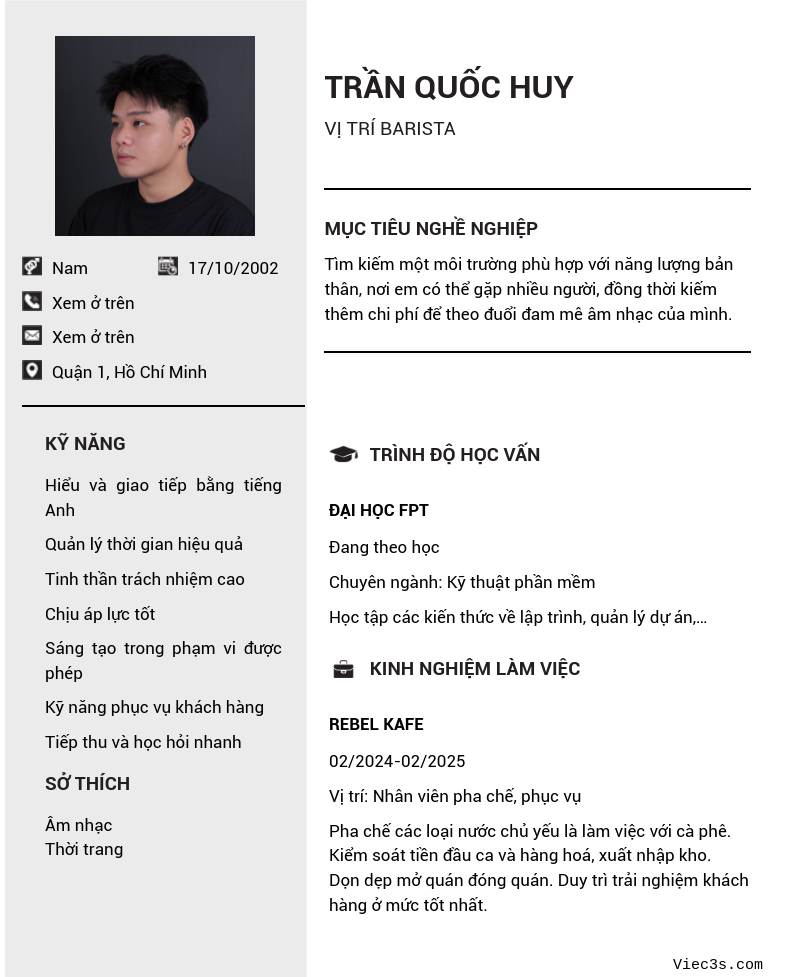 CV ứng viên