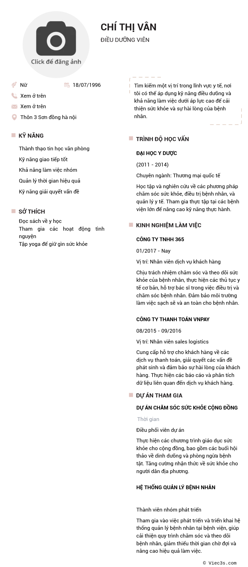 CV ứng viên