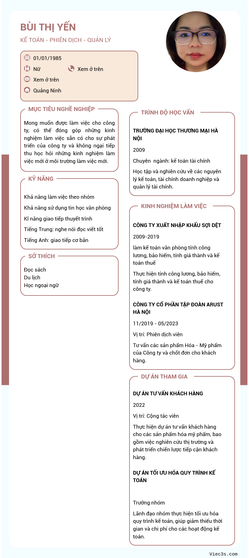 CV ứng viên