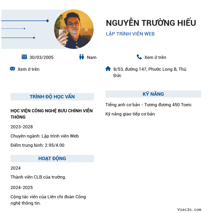 CV ứng viên