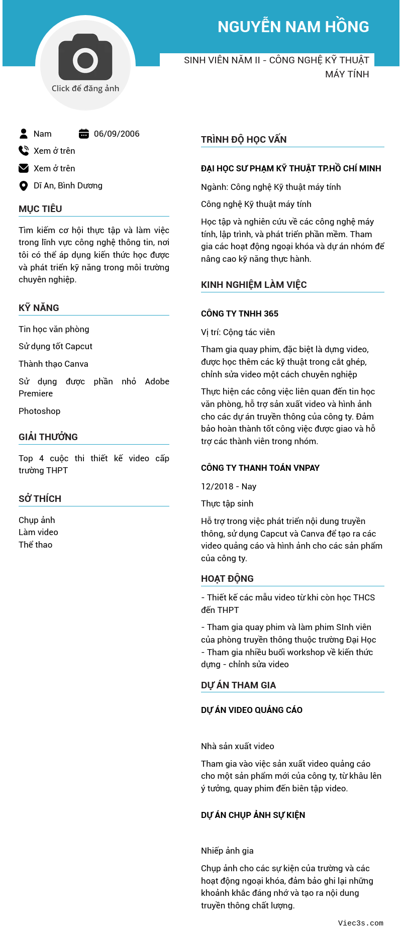 CV ứng viên