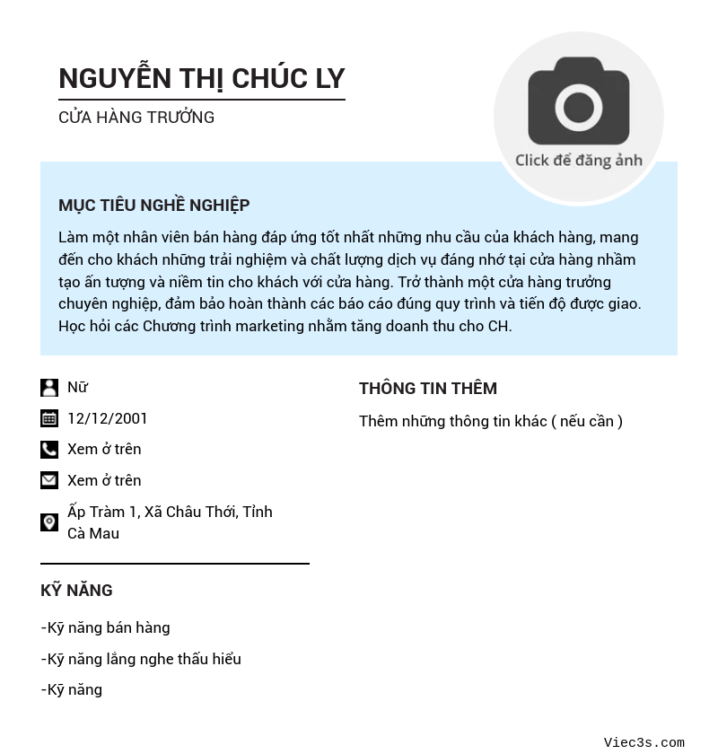 CV ứng viên