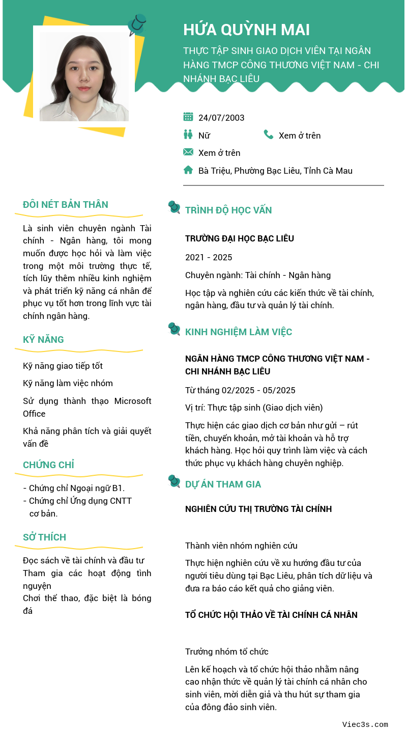 CV ứng viên