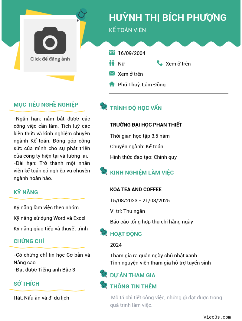 CV ứng viên