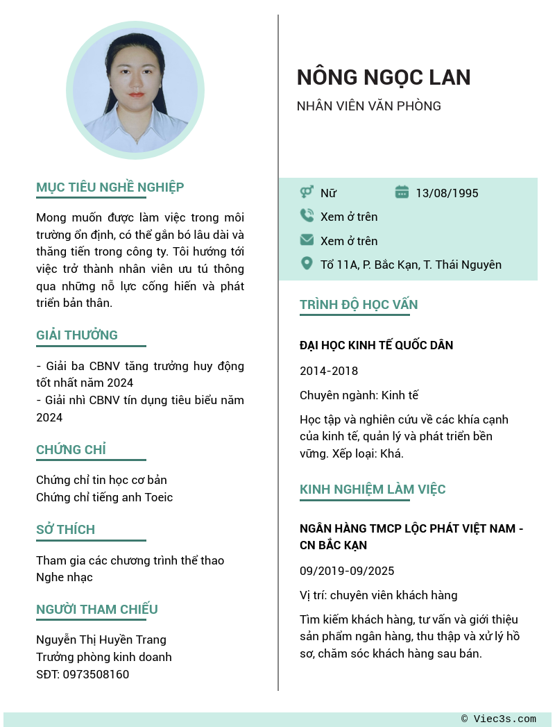 CV ứng viên