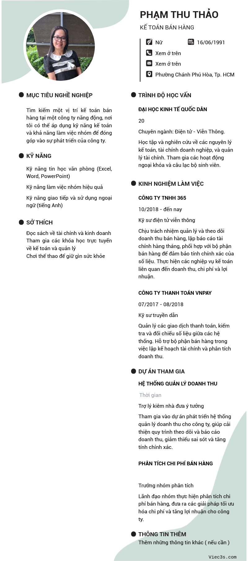 CV ứng viên