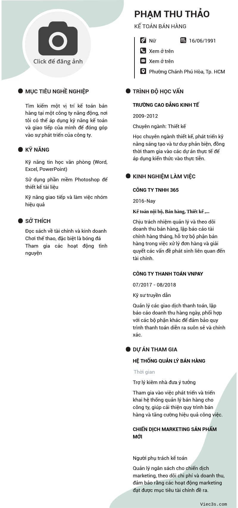CV ứng viên