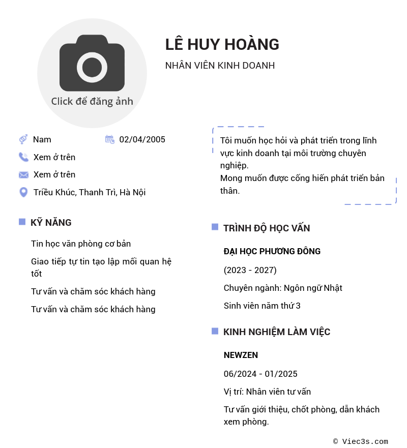 CV ứng viên