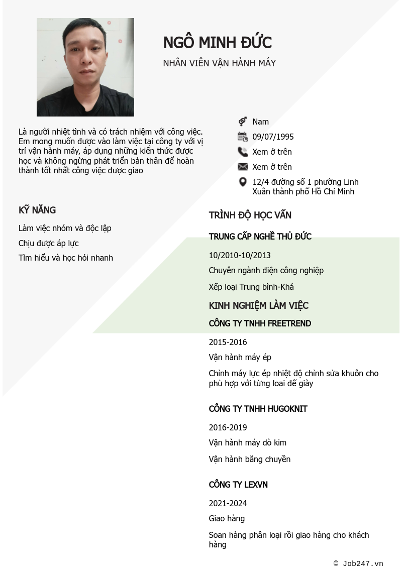CV ứng viên