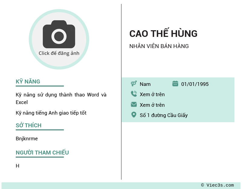 CV ứng viên