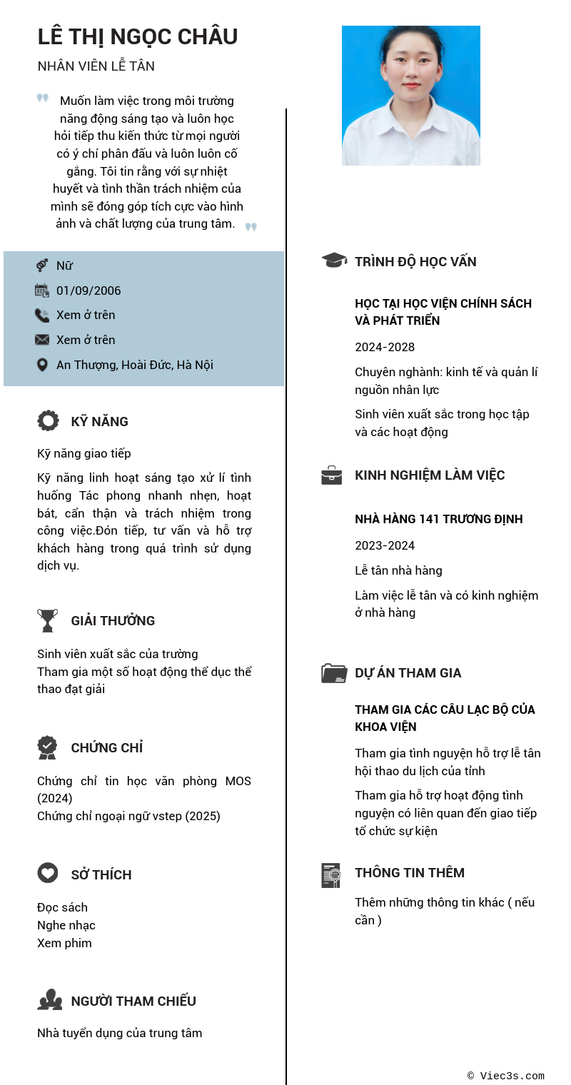 CV ứng viên