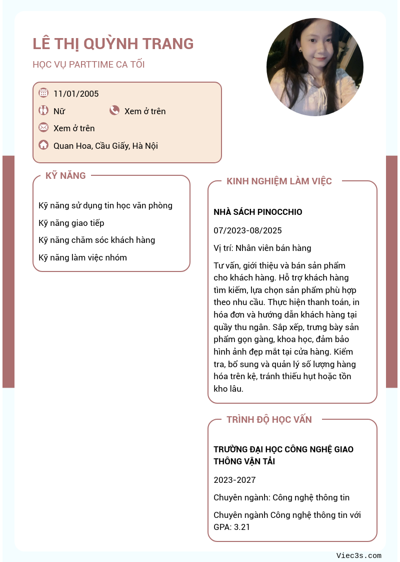 CV ứng viên