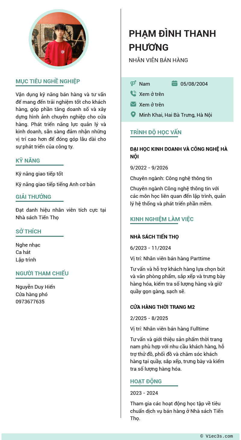 CV ứng viên