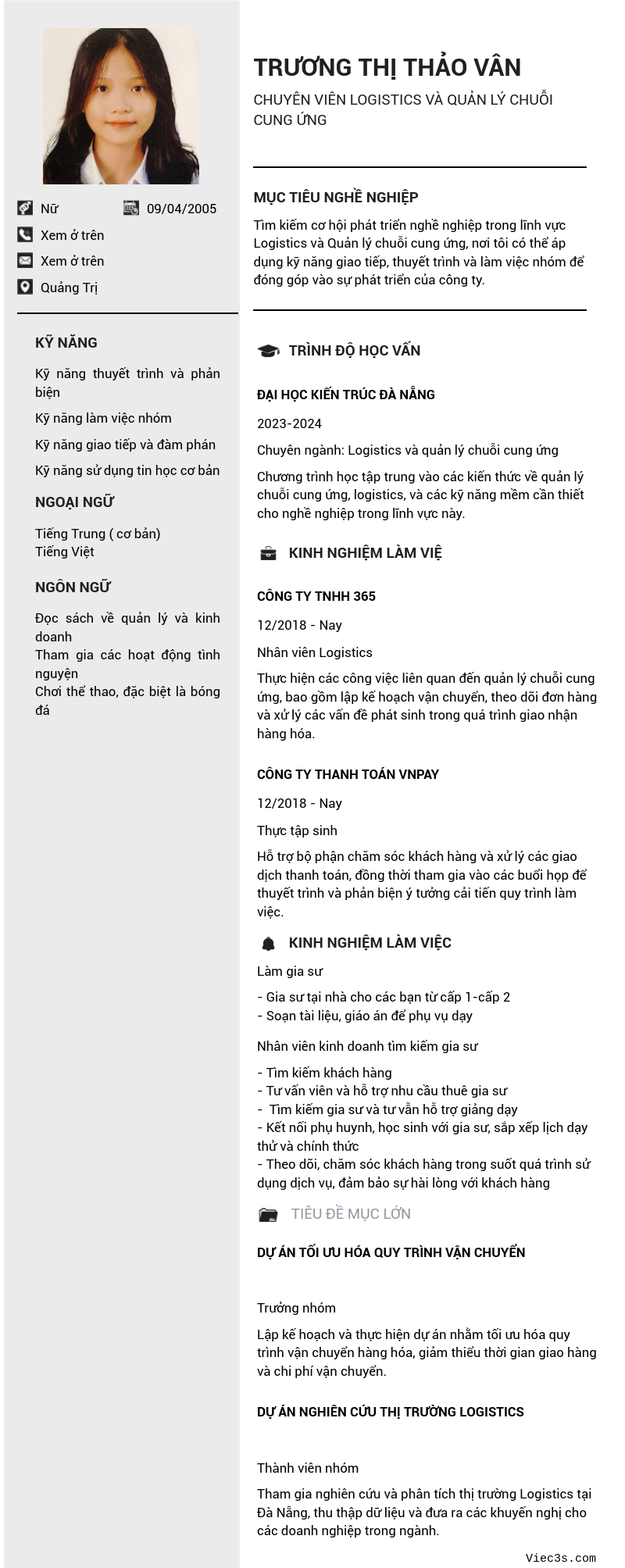 CV ứng viên
