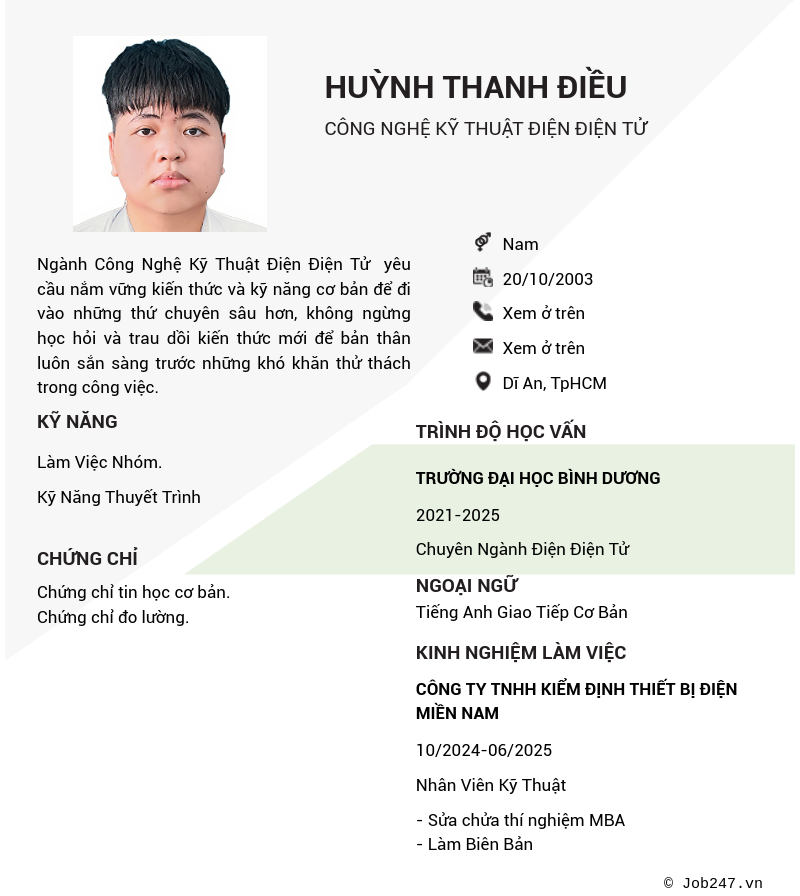 CV ứng viên