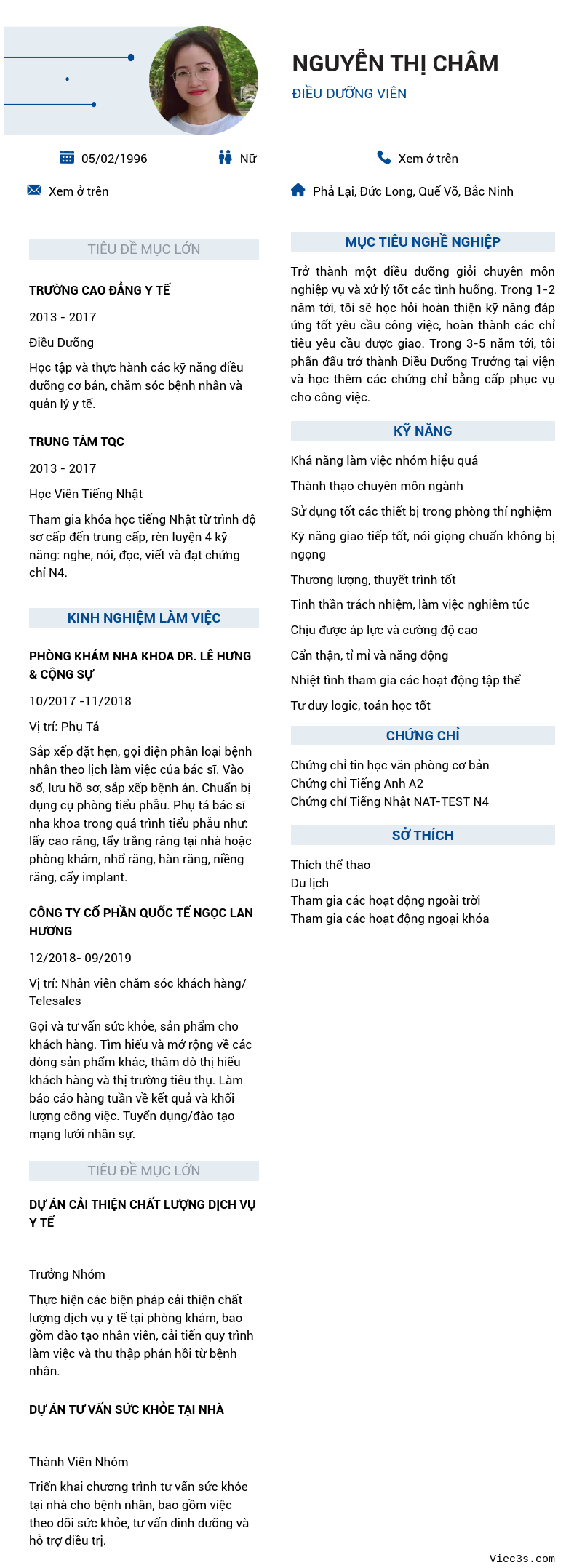CV ứng viên