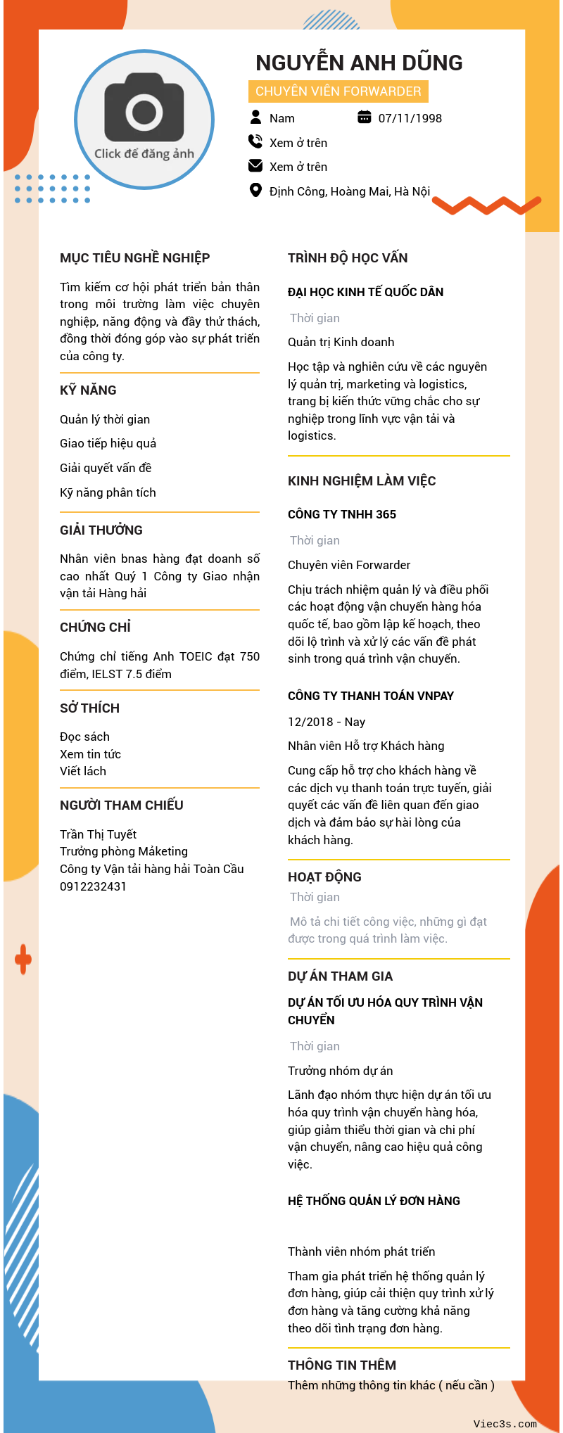 CV ứng viên