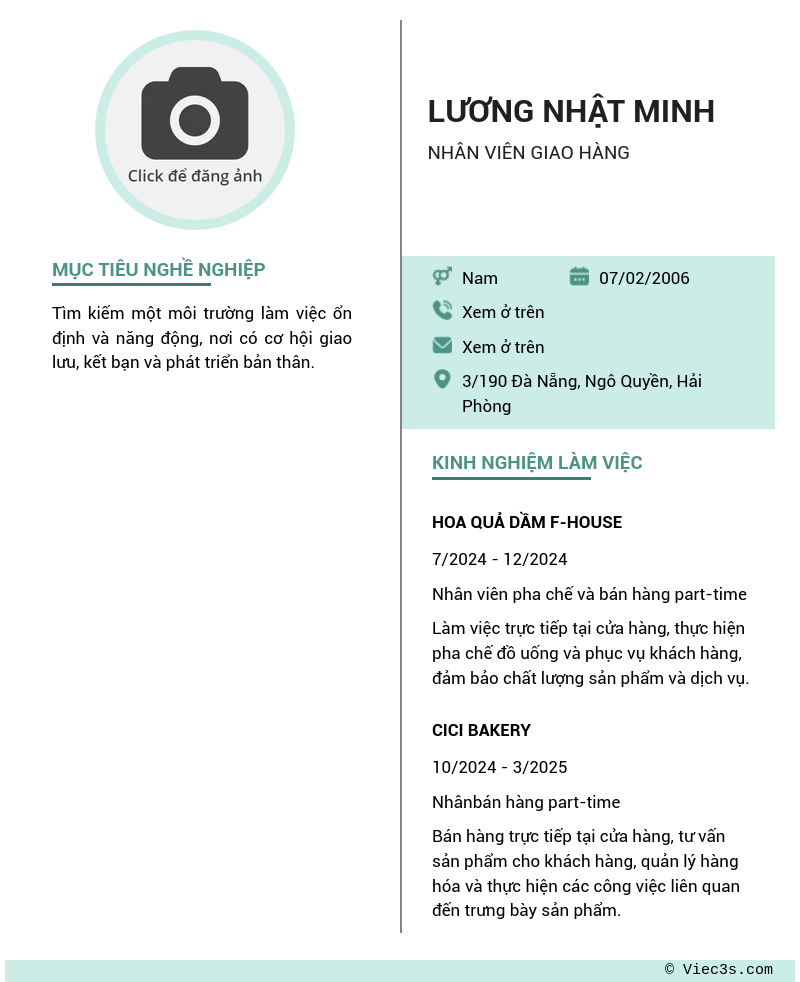 CV ứng viên