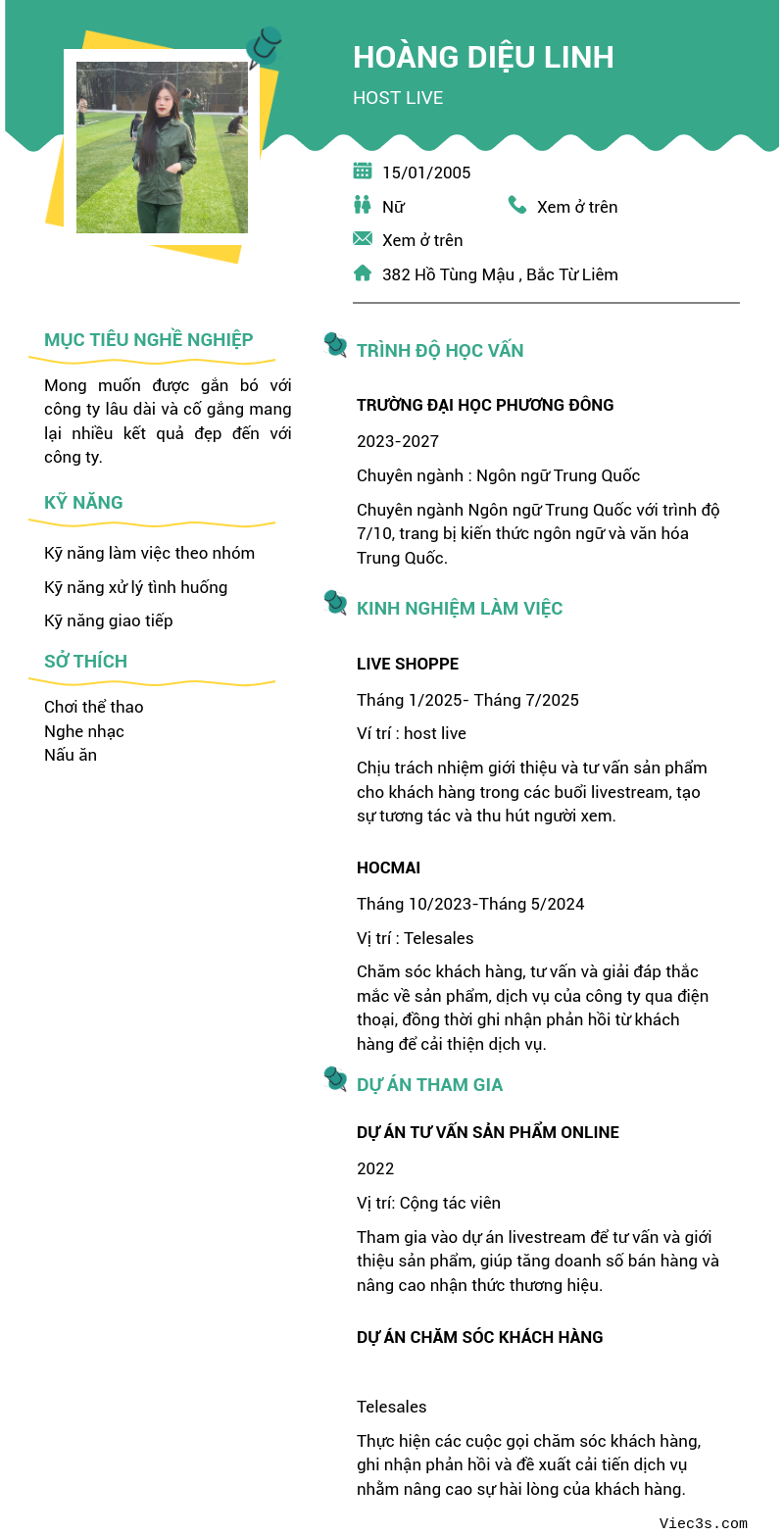 CV ứng viên