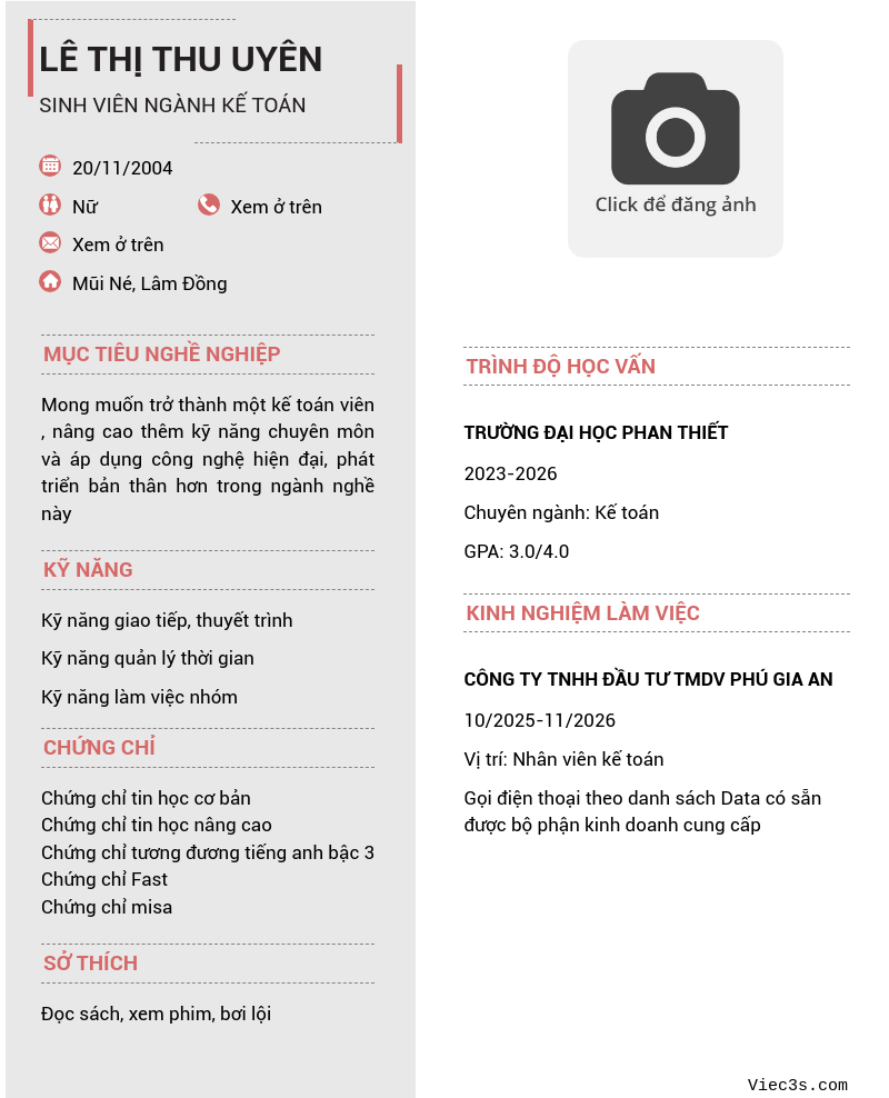 CV ứng viên