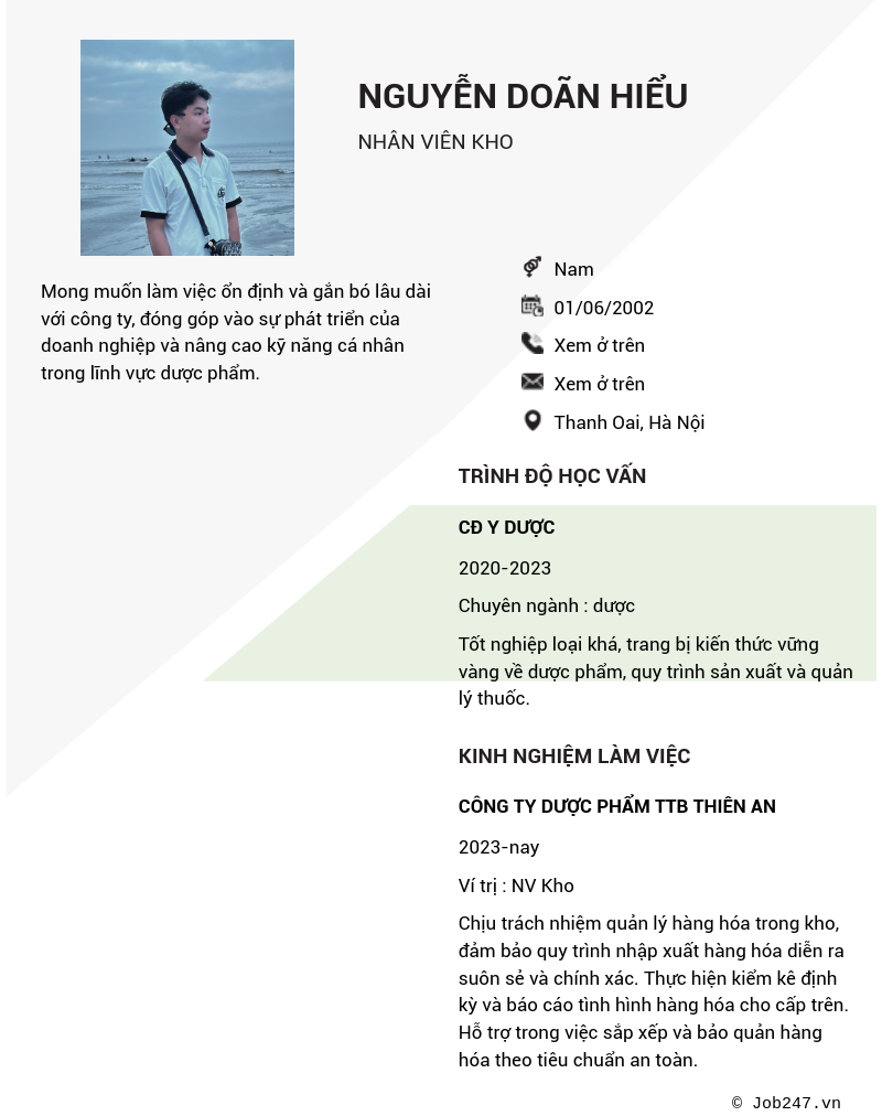 CV ứng viên