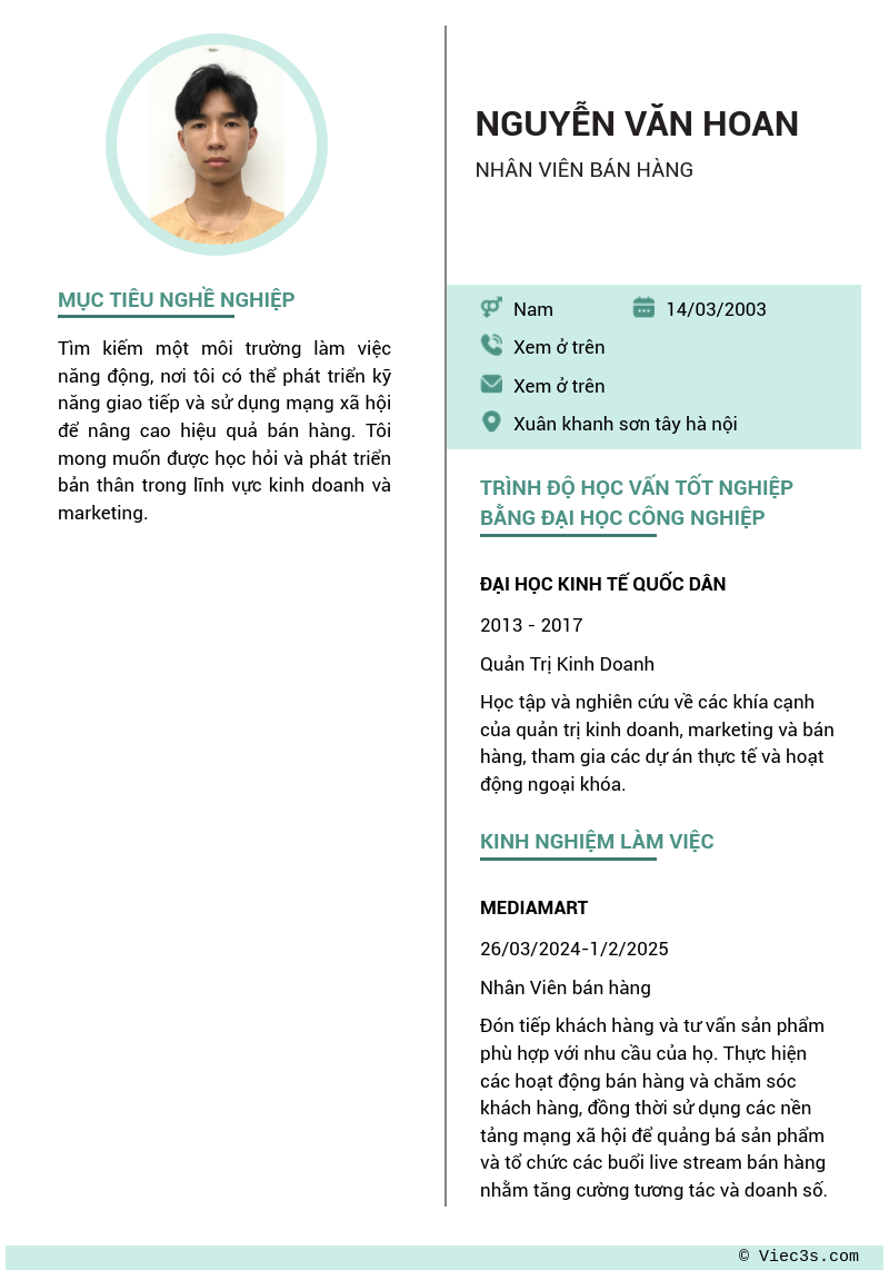 CV ứng viên