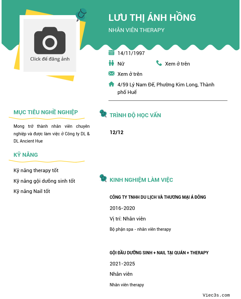 CV ứng viên