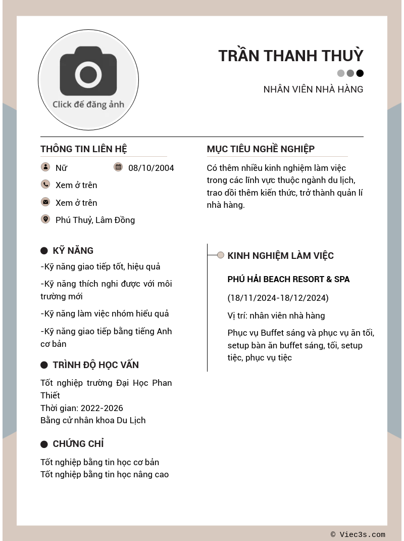 CV ứng viên