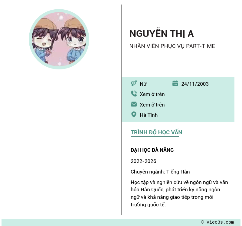 CV ứng viên