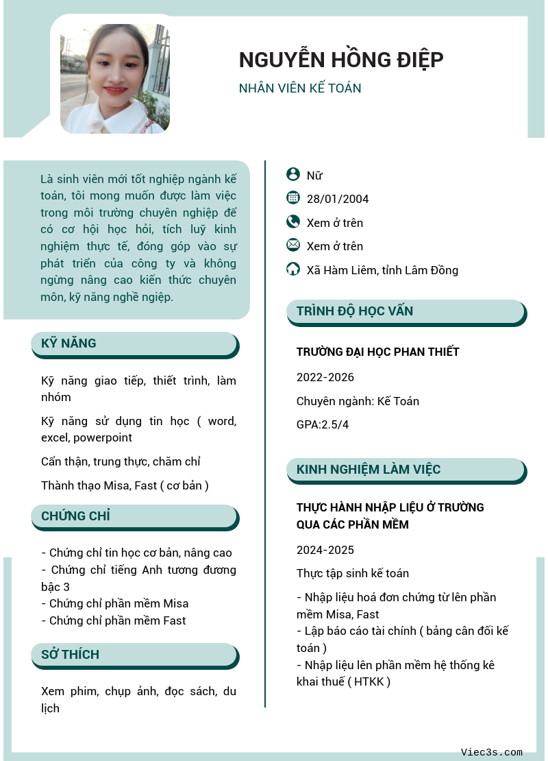 CV ứng viên