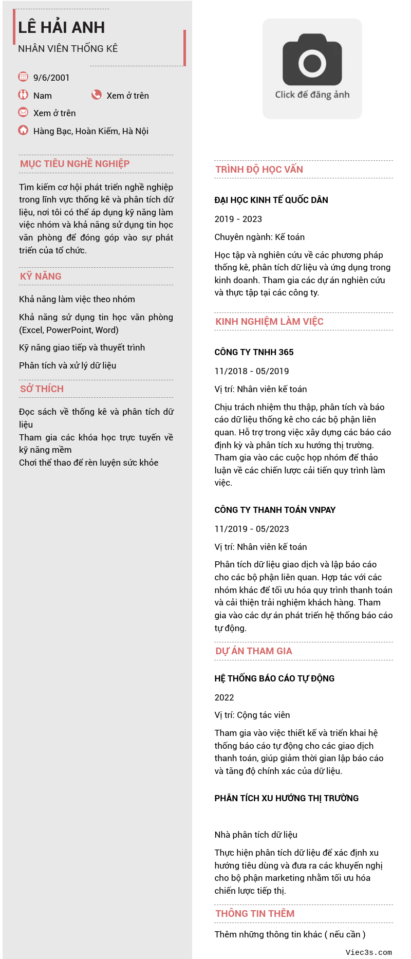 CV ứng viên