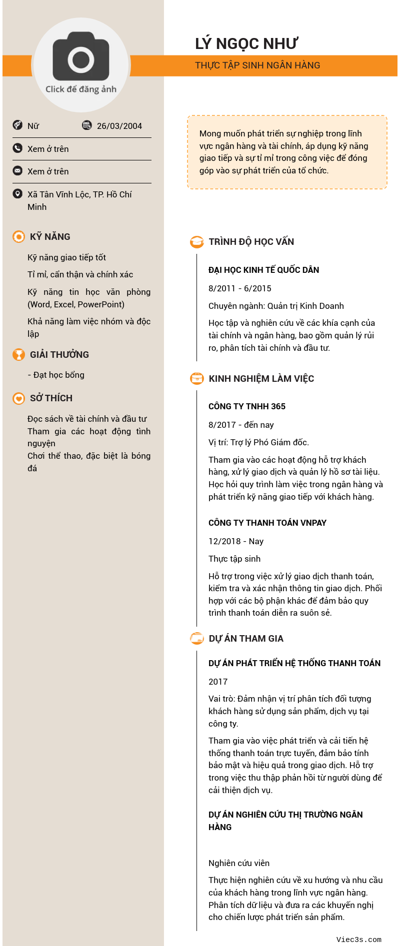 CV ứng viên