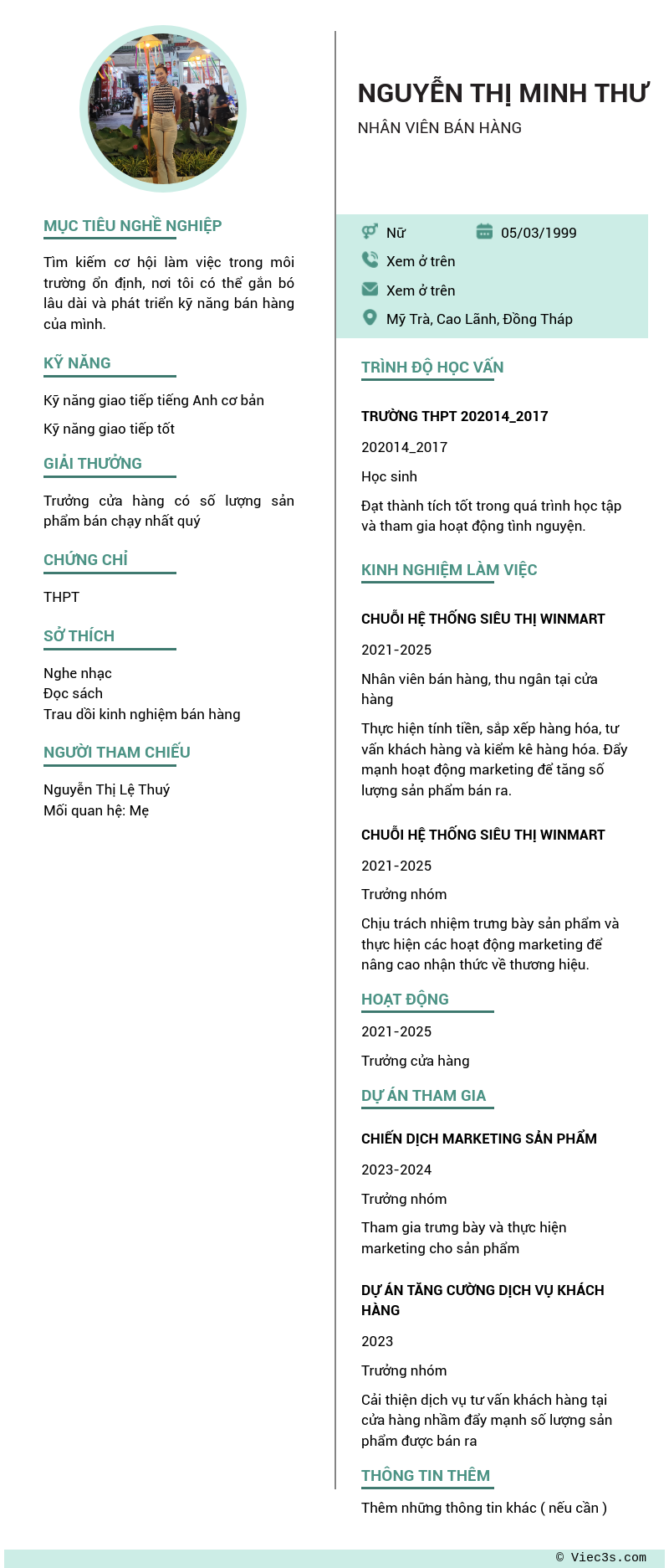 CV ứng viên