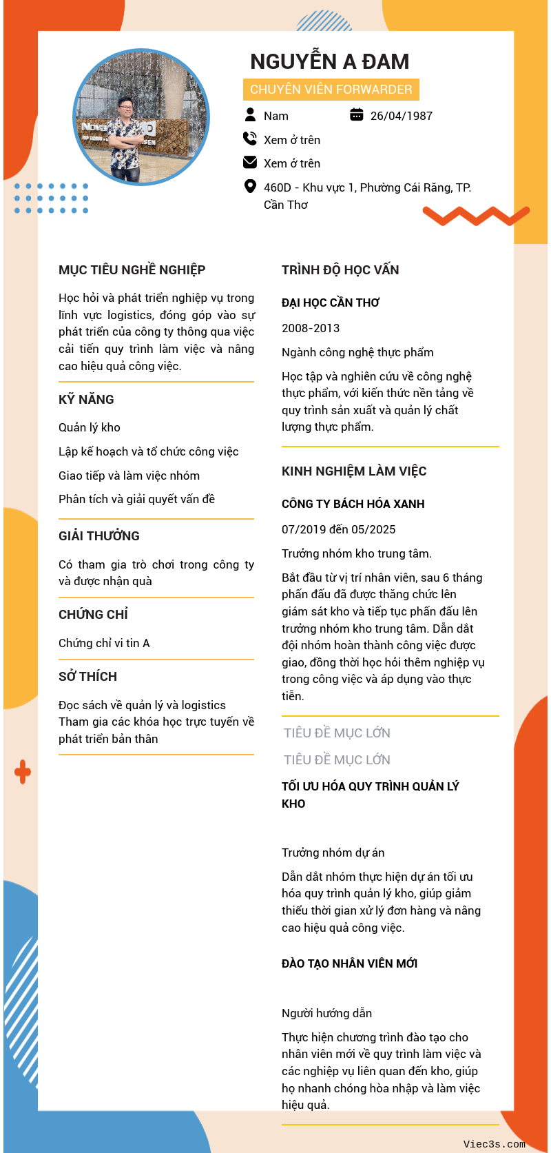 CV ứng viên