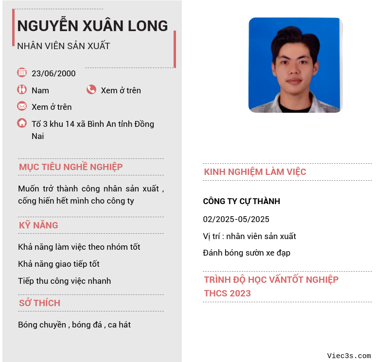 CV ứng viên