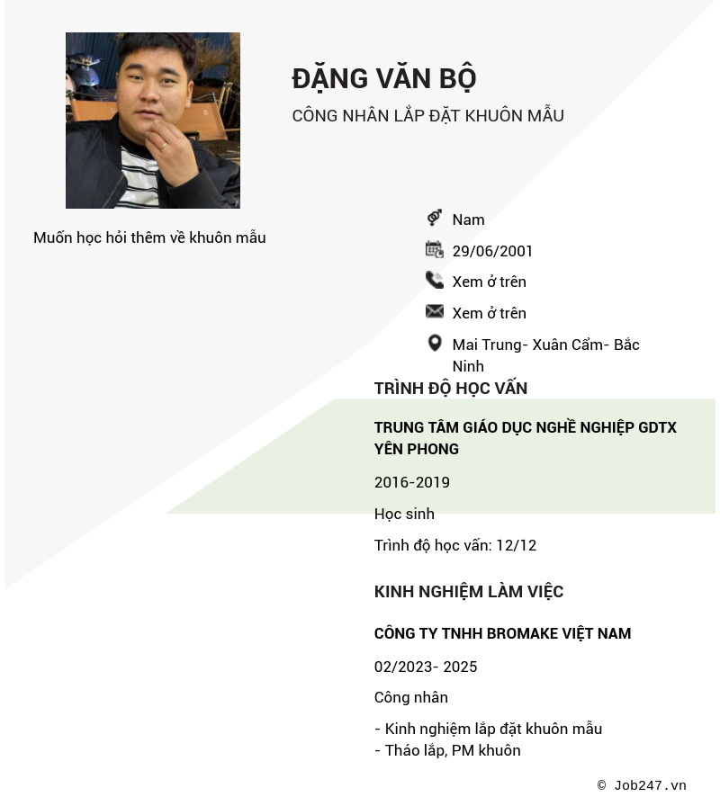 CV ứng viên