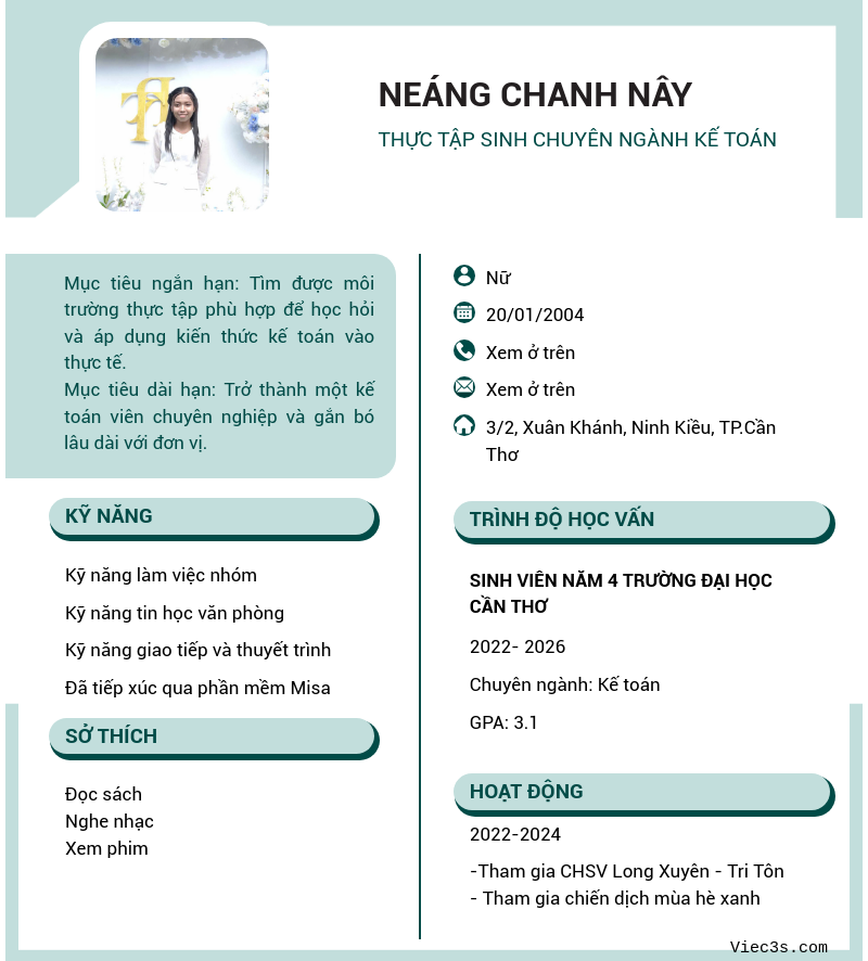 CV ứng viên