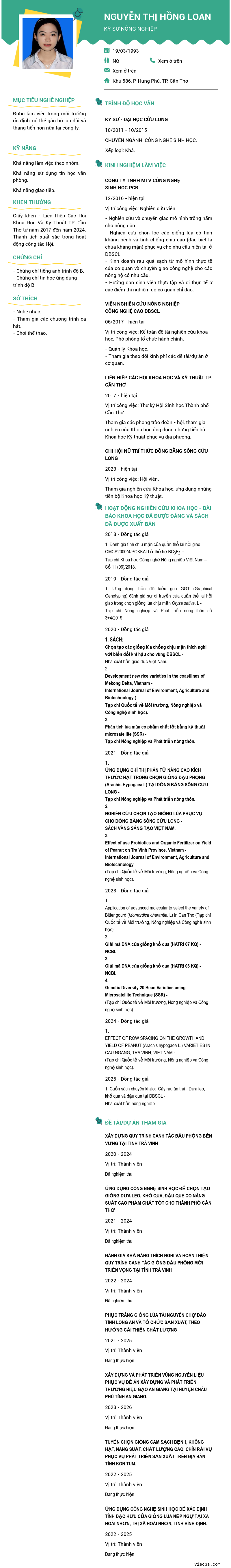 CV ứng viên