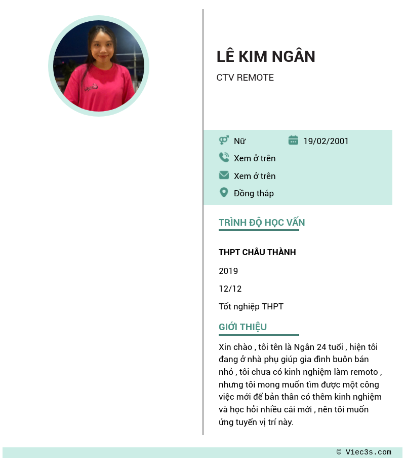 CV ứng viên