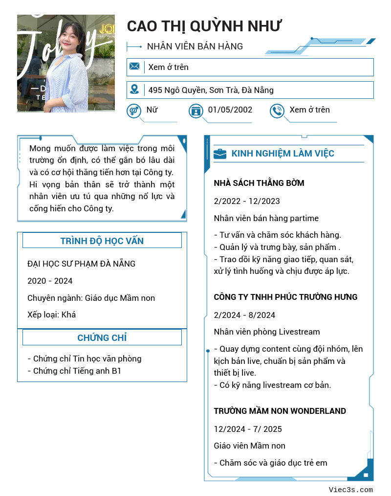 CV ứng viên