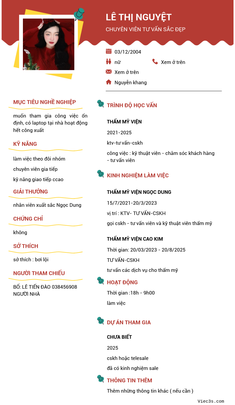 CV ứng viên