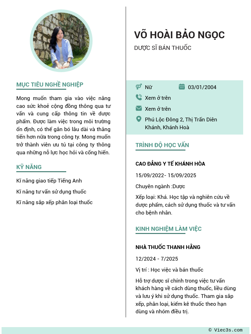 CV ứng viên