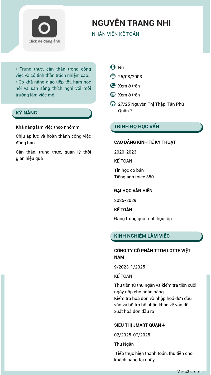 CV ứng viên