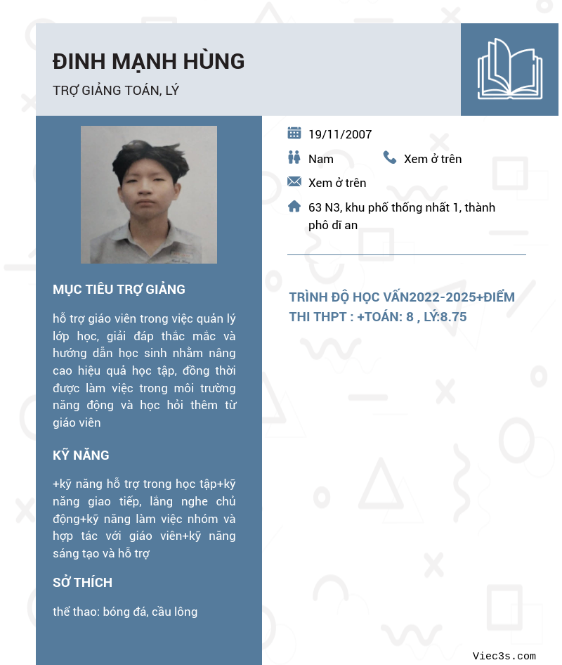CV ứng viên