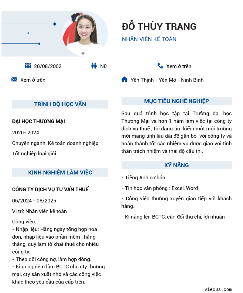 CV ứng viên